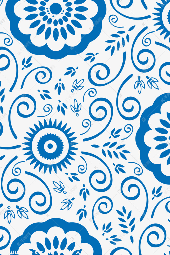 青花瓷瓷盘花纹 纹