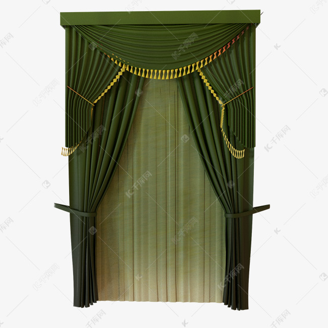 墨绿色窗帘