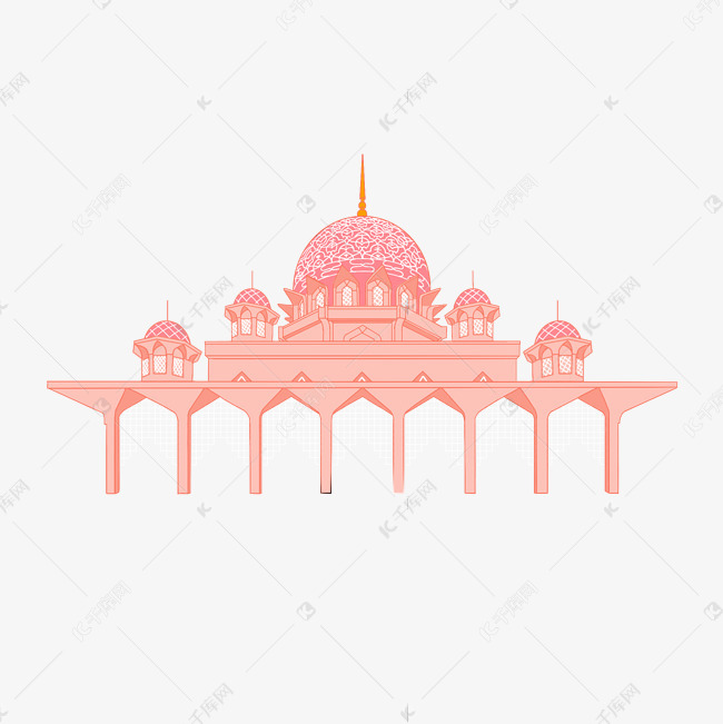 马来西亚粉红教堂素材图片免费下载-千库网