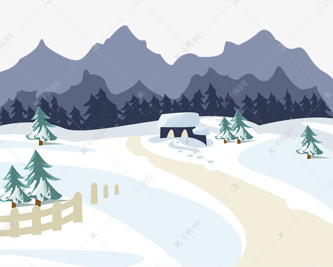 冰天雪地雪景