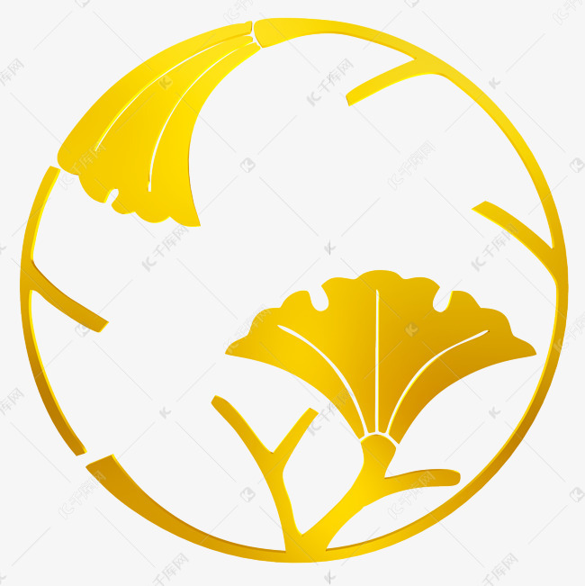 中式烫金花叶装饰纹样素材图片免费下载-千库网