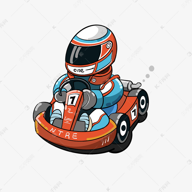 开卡丁车的赛车手