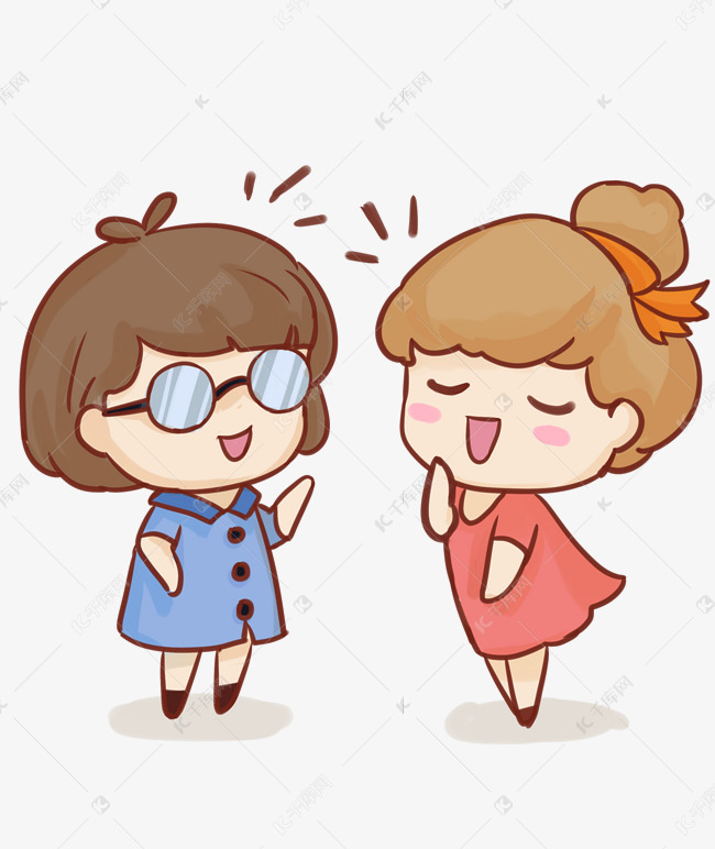 女生聊八卦表情包