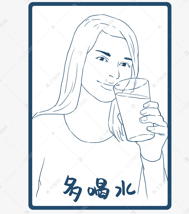 病毒防疫多喝水素材图片免费下载-千库网