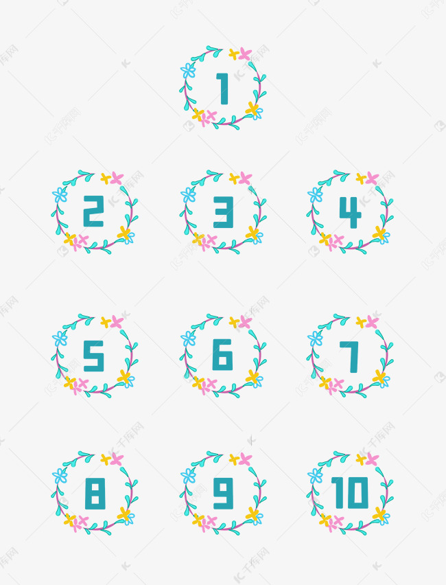 公众号分隔符春天花环