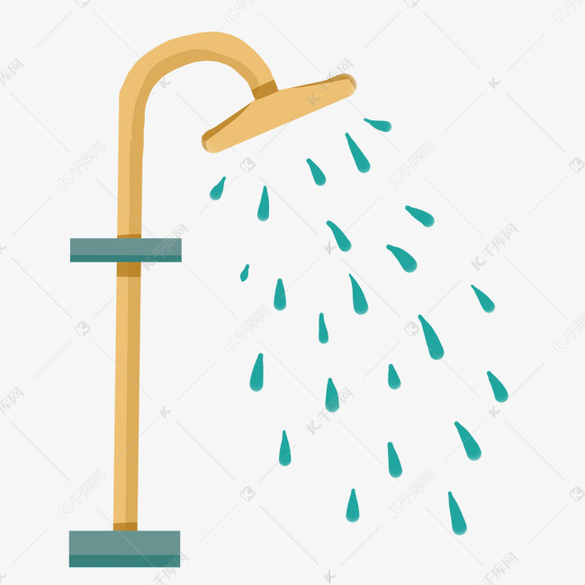 黄色花洒水滴