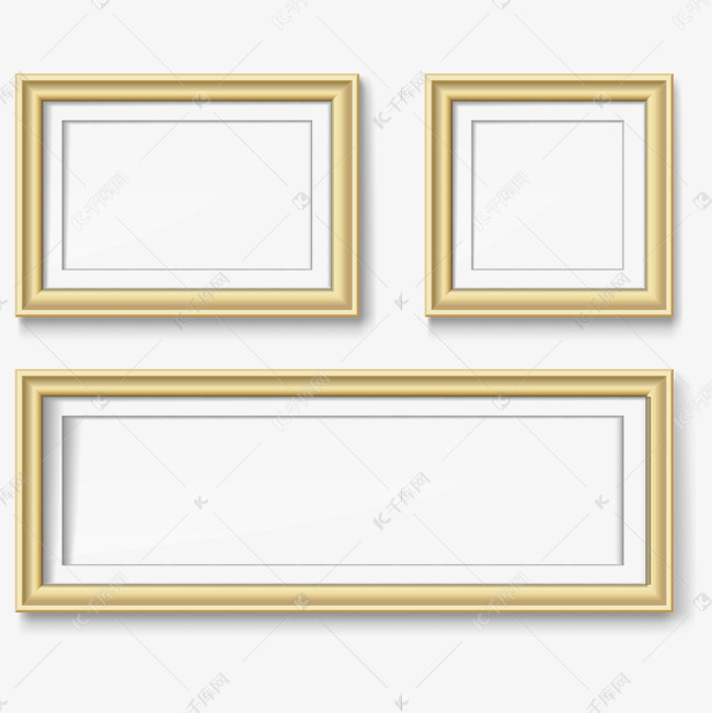 金色质感立体相框