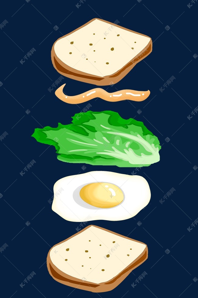 三明治食物分解