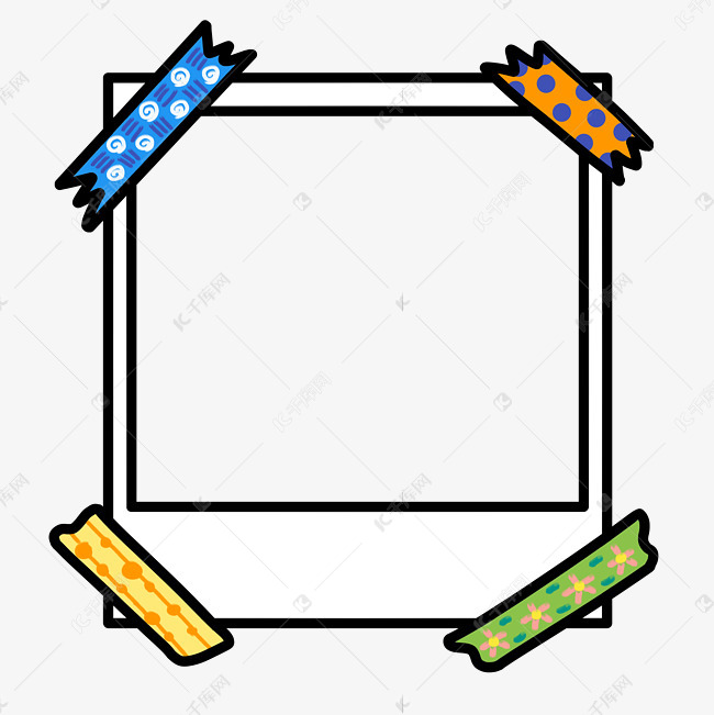 撞色拍立得边框