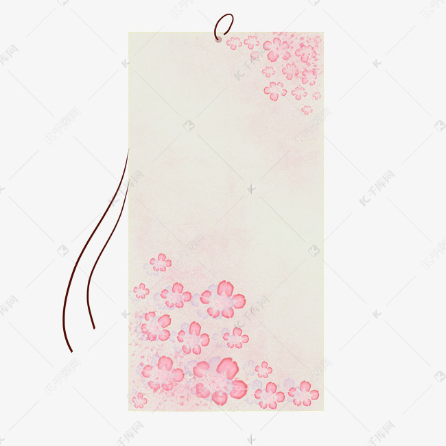 唯美樱花书签素材图片免费下载-千库网