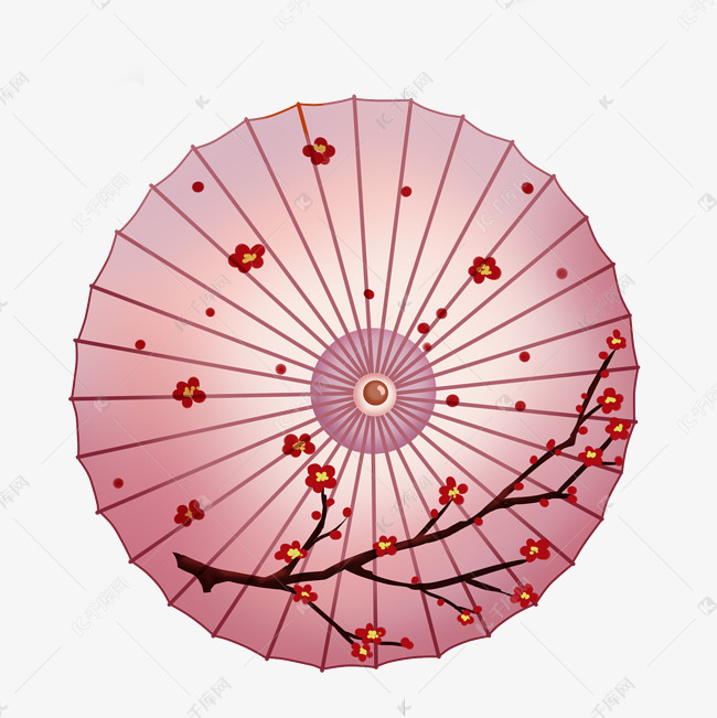 古风梅花雨伞