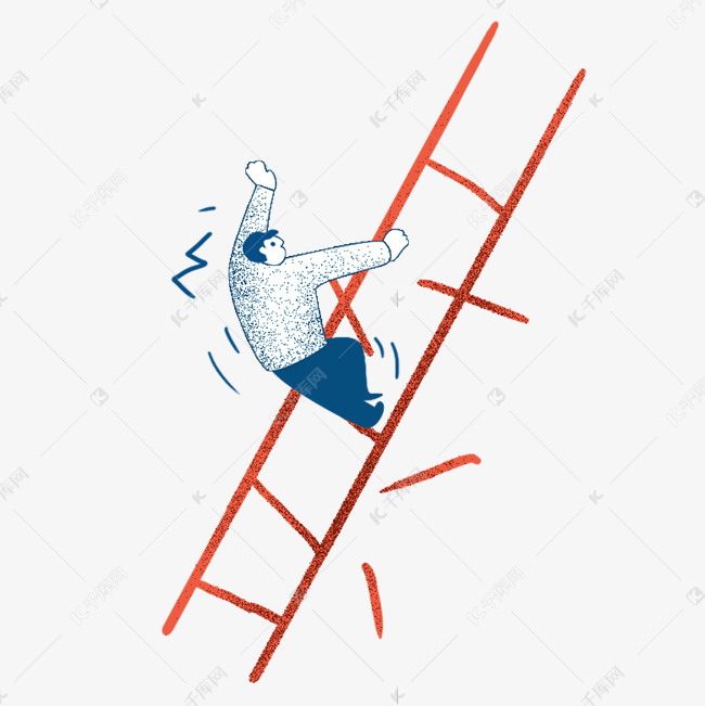 梯子摔下的男人