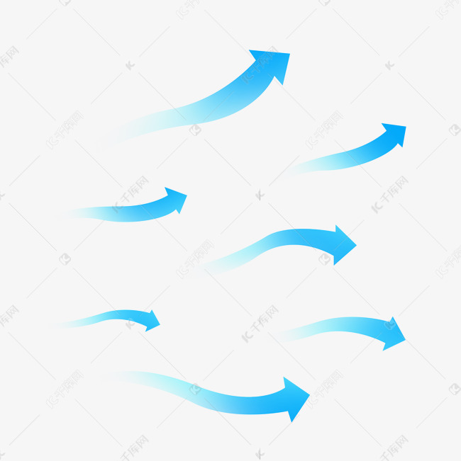 蓝色箭头气流