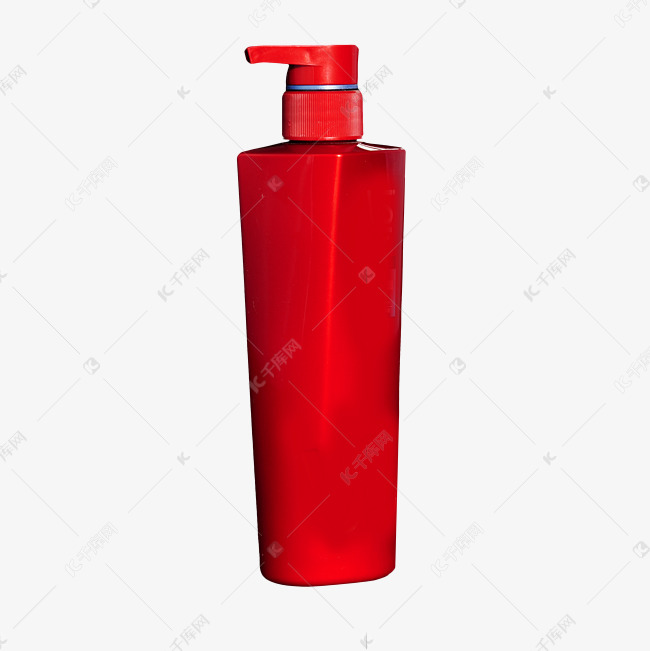 红色洗发水瓶子