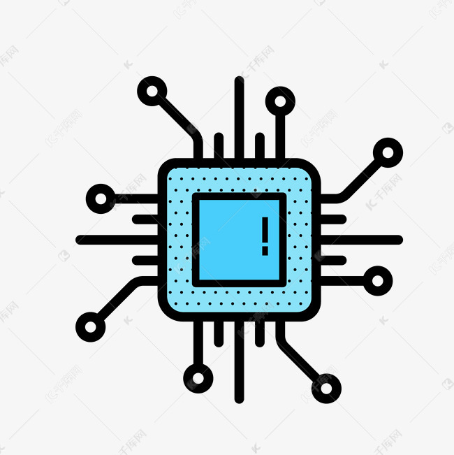 矢量简易芯片图标