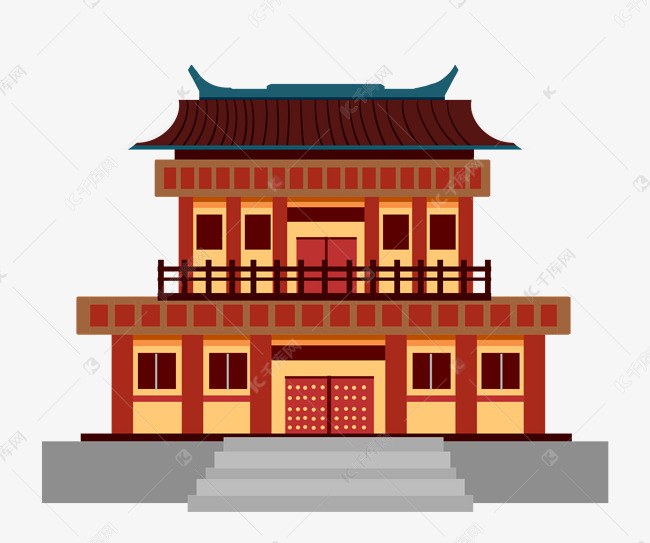 扁平风寺庙