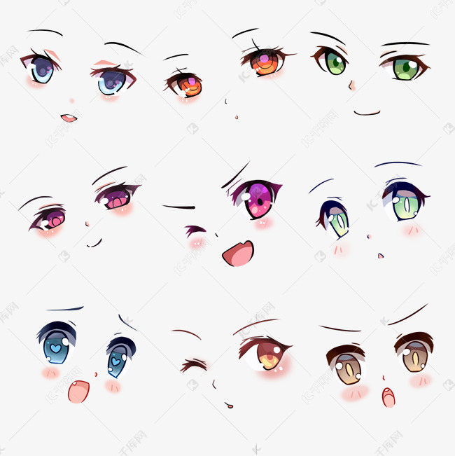 二次元表情五官眼睛