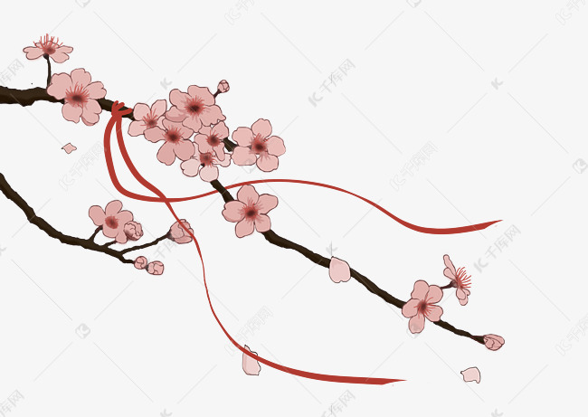 古風花朵粉色素材圖片免費下載-千庫網