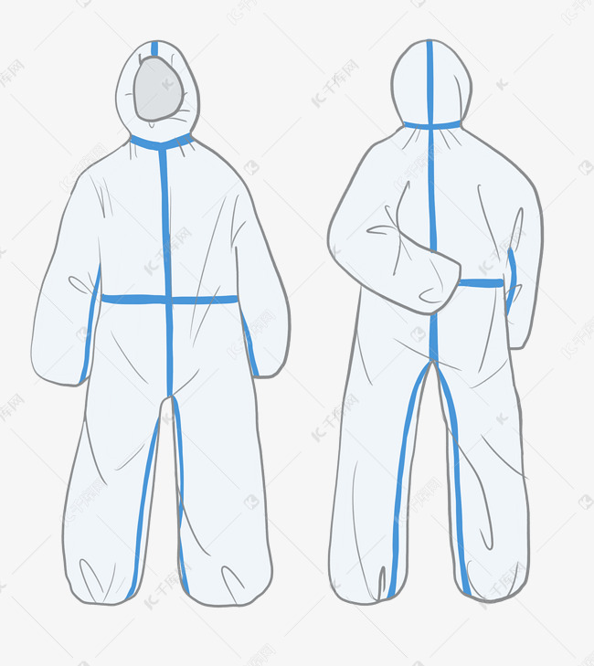 防护服正反面