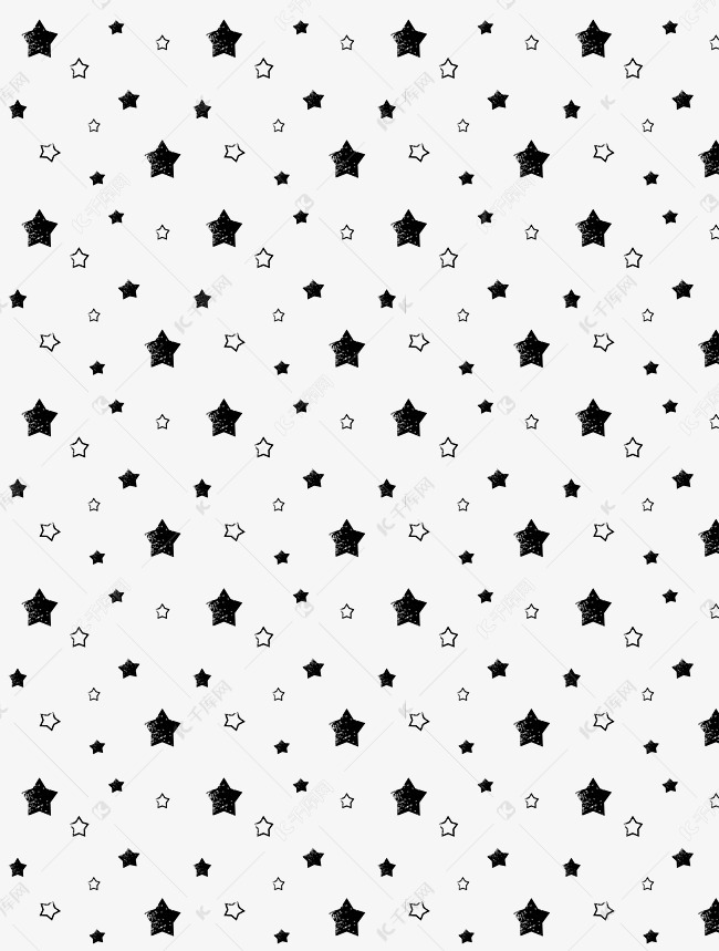 线描涂鸦星星底纹