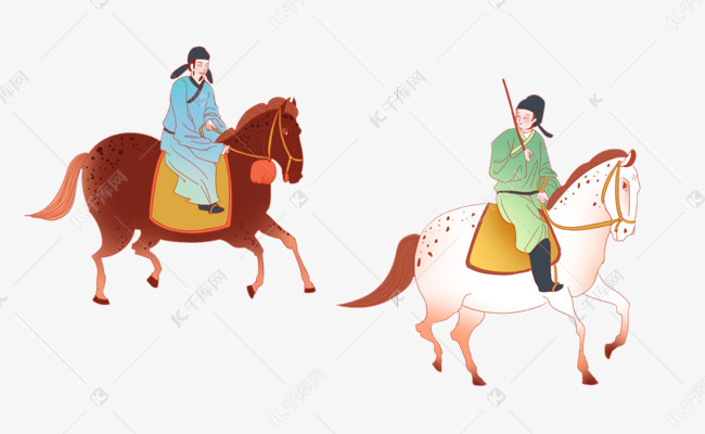 古代骑马古风男人物