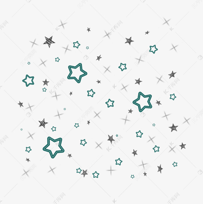 线描涂鸦星星底纹