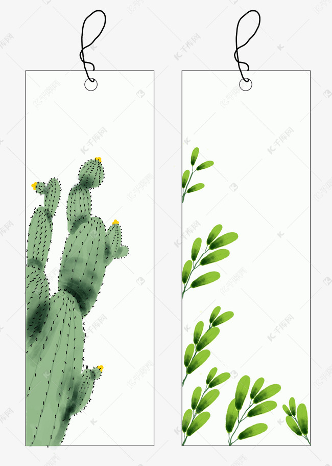 仙人掌书签素材图片免费下载-千库网