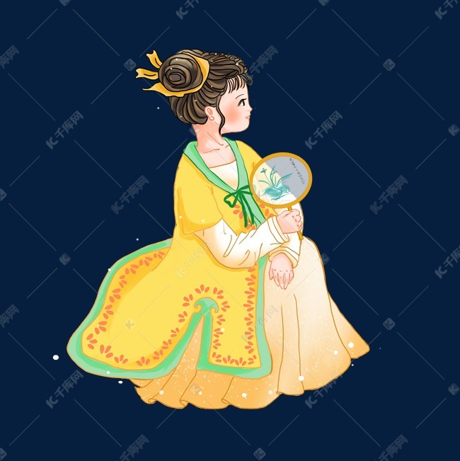 中国风古风女孩摇扇