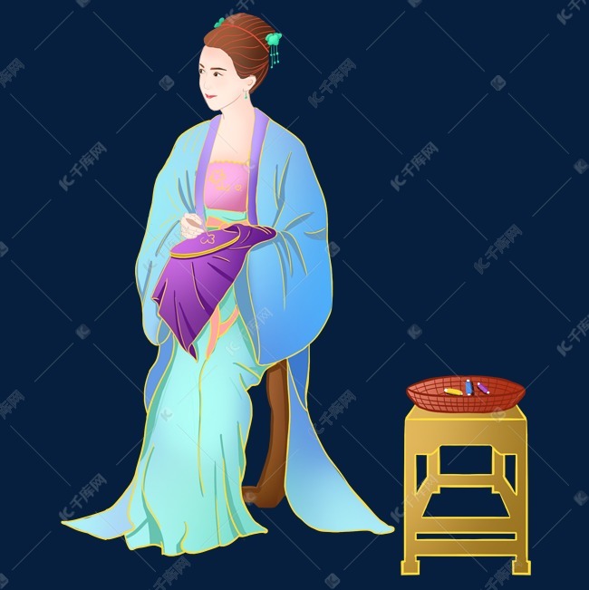 古风刺绣女人