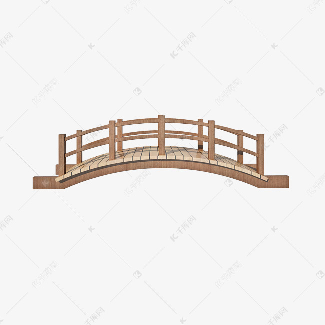 立体木质小桥素材图片免费下载-千库网