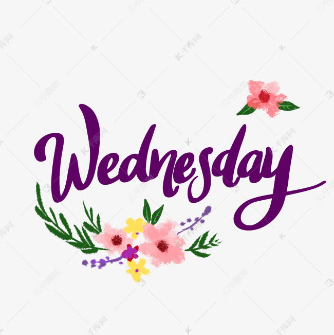 Wednesday周三英文字素材图片免费下载-千库网