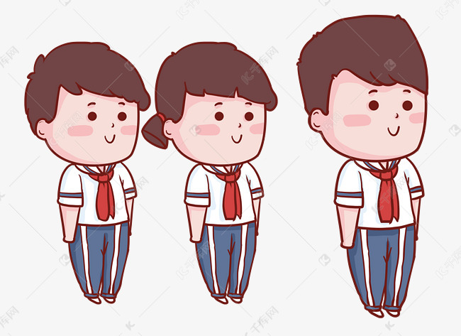 站立少先队员可爱
