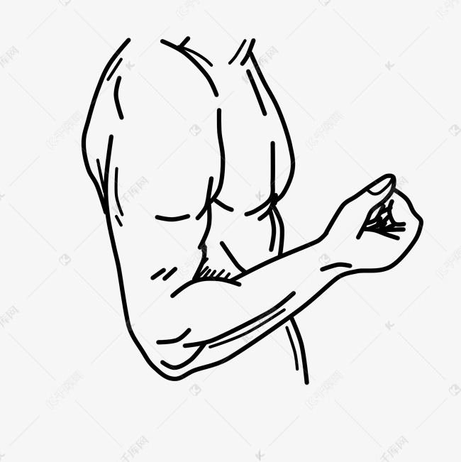 线描健身肌肉型男