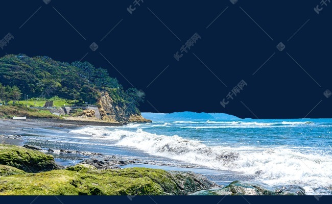 夏日镰仓湘南海岸的海浪素材图片免费下载 高清免抠摄影png 千库网 图片编号