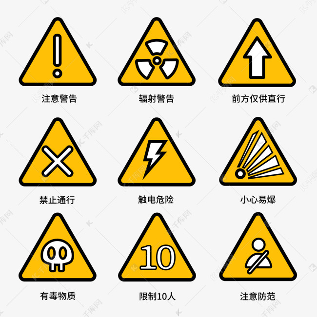 工地警告标识牌