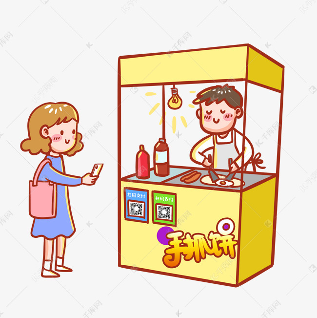 夜市手抓饼摊位素材图片免费下载-千库网