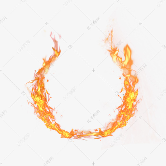 梦幻燃烧火环几何元素素材图片免费下载-千库网