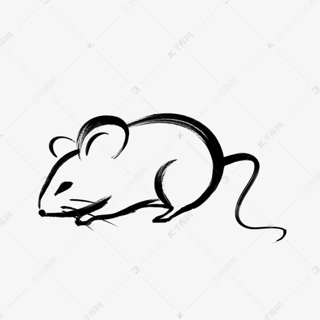 2020年生肖毛笔老鼠