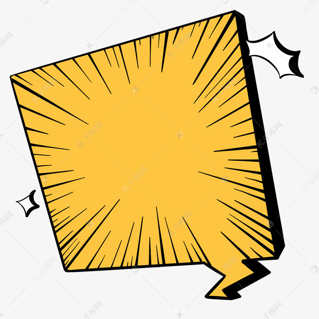 漫画边框线描文本框素材图片免费下载-千库网