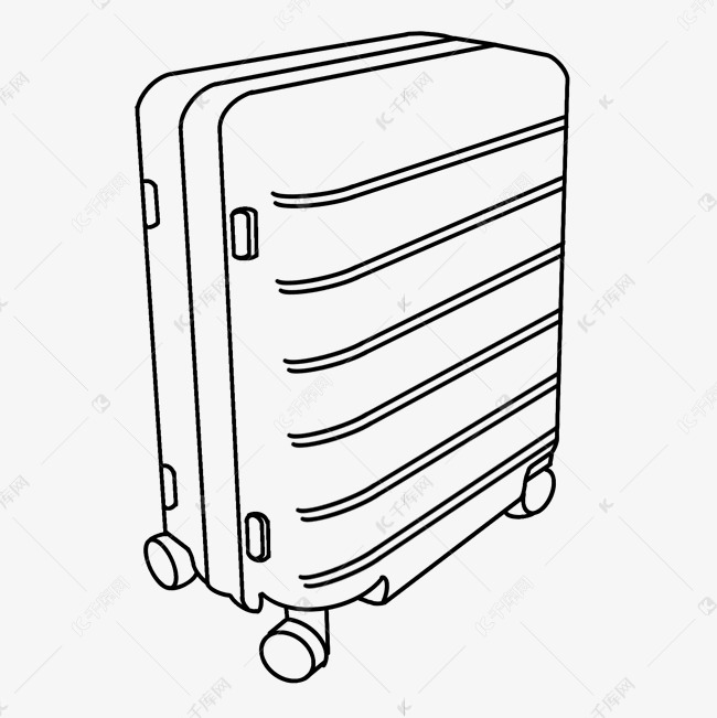线描旅行旅行箱