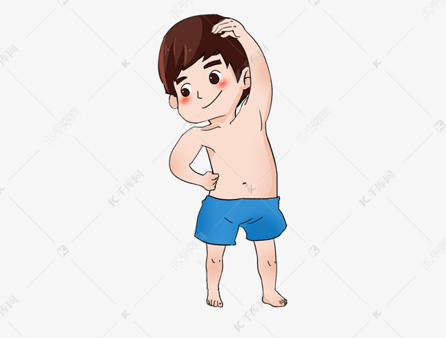 热身的男孩