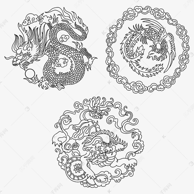 瑞兽图腾矢量图