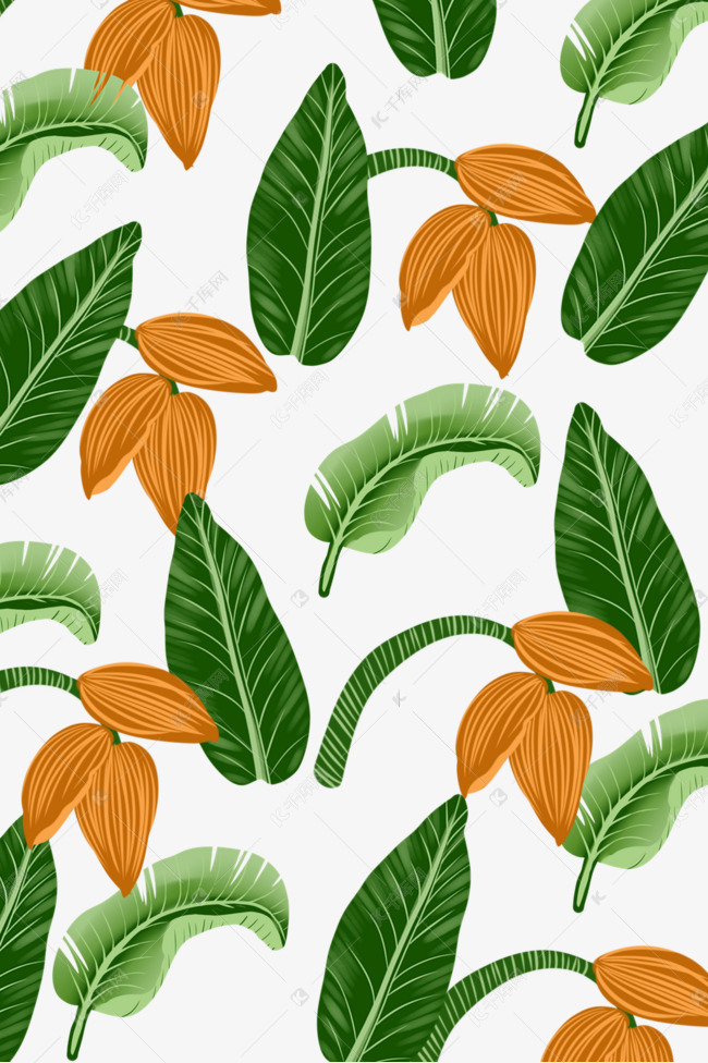 芭蕉叶底纹背景素材图片免费下载-千库网