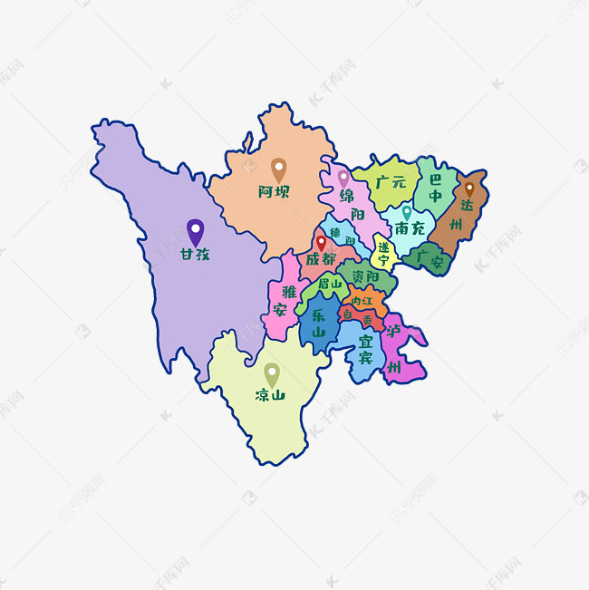 四川旅游地图
