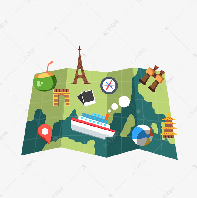 旅行地图素材图片免费下载-千库网