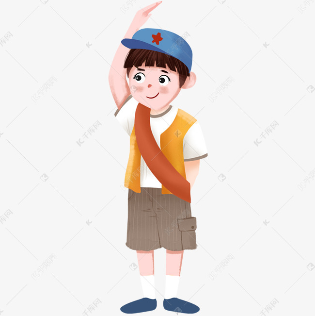 敬礼的男孩