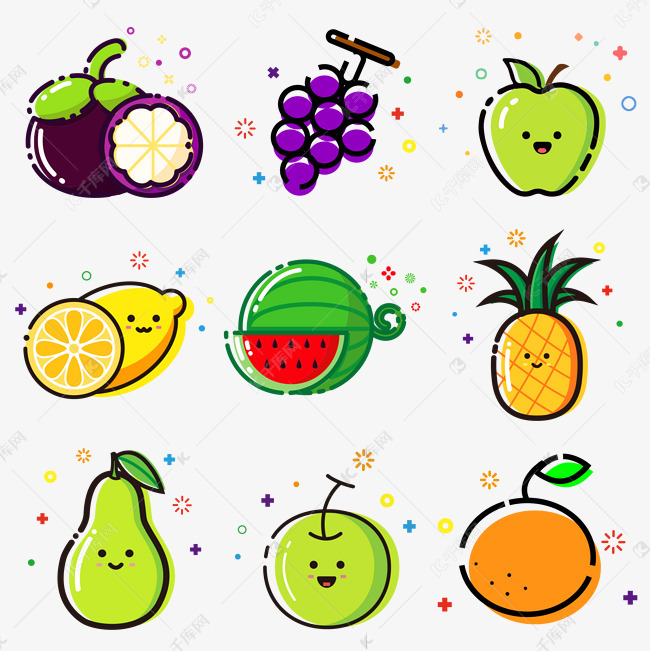 mbe风格水果图标合集
