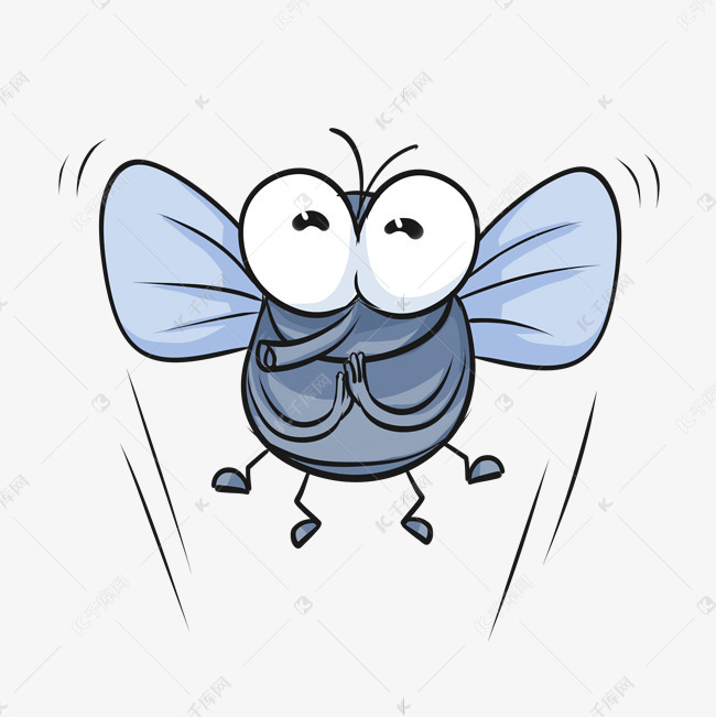 苍蝇卡通q萌昆虫
