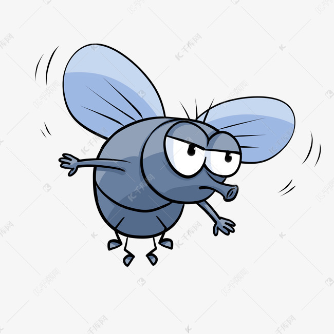 卡通q萌苍蝇