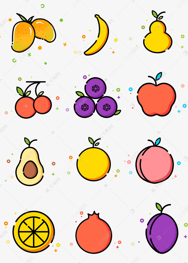 mbe风格水果图标